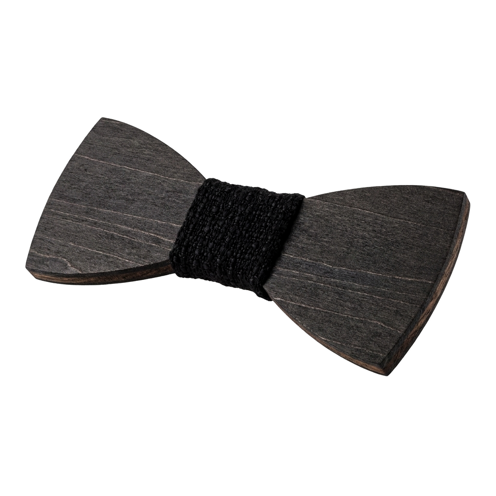 Classic Wooden Bow Tie (Ebony)