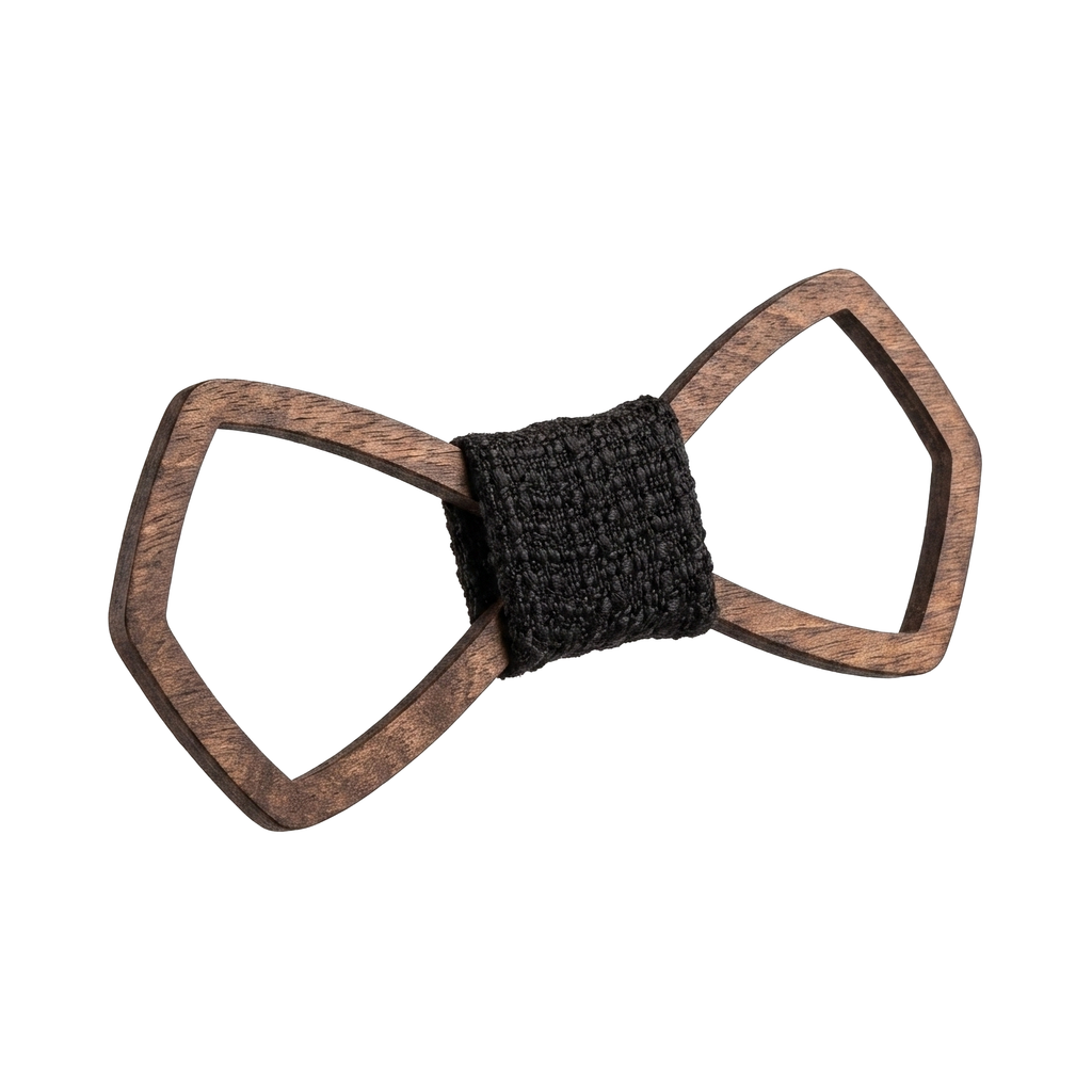 Angular Wooden Bow Tie (Early American)