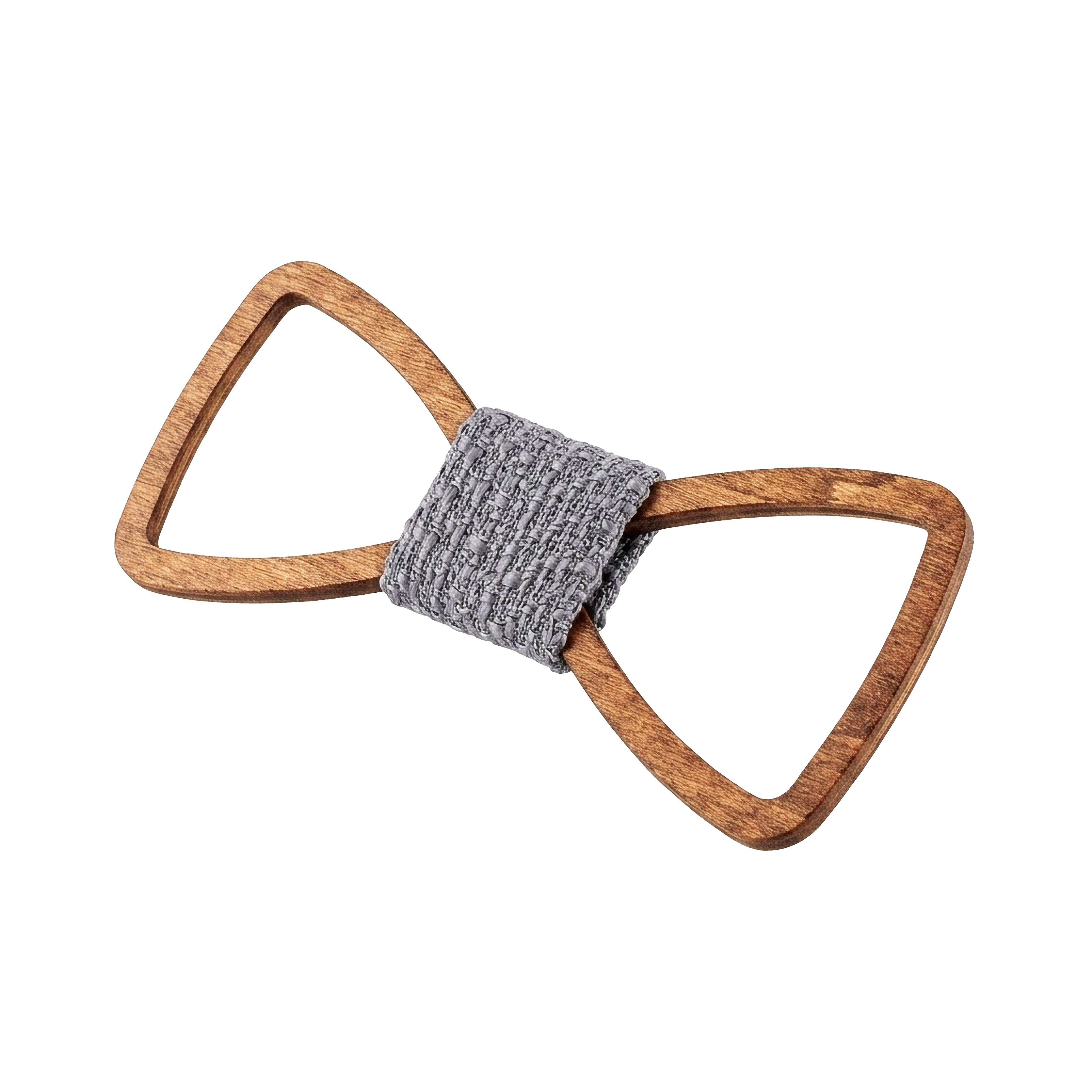 Outline Wooden Bow Tie (Golden Mahogany)