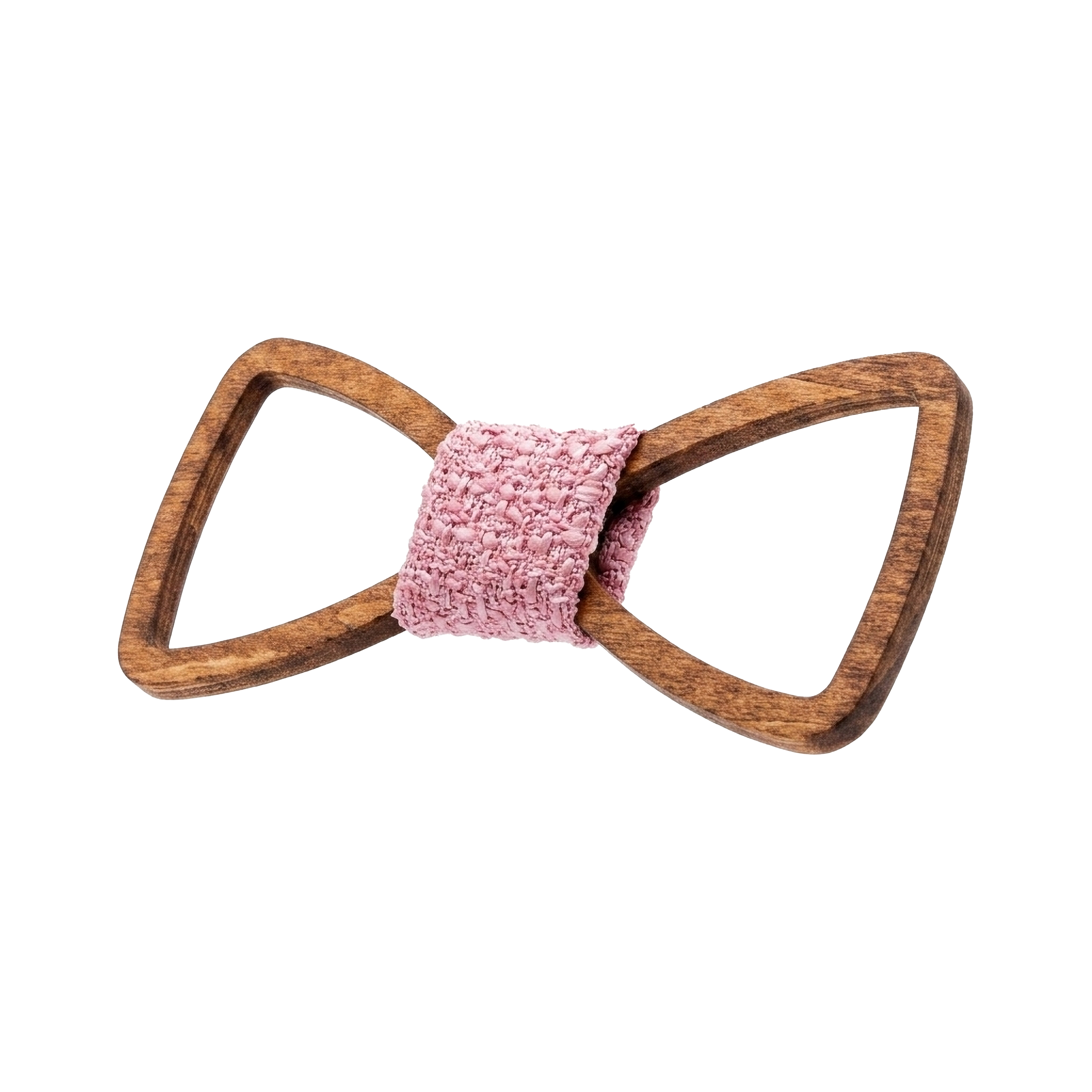 Outline Wooden Bow Tie (Golden Mahogany)