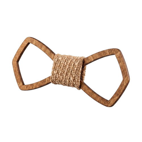 Angular Wooden Bow Tie (Golden Mahogany)