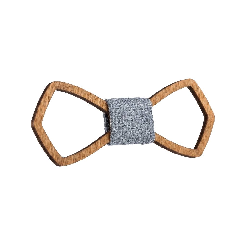 Angular Wooden Bow Tie (Golden Mahogany)