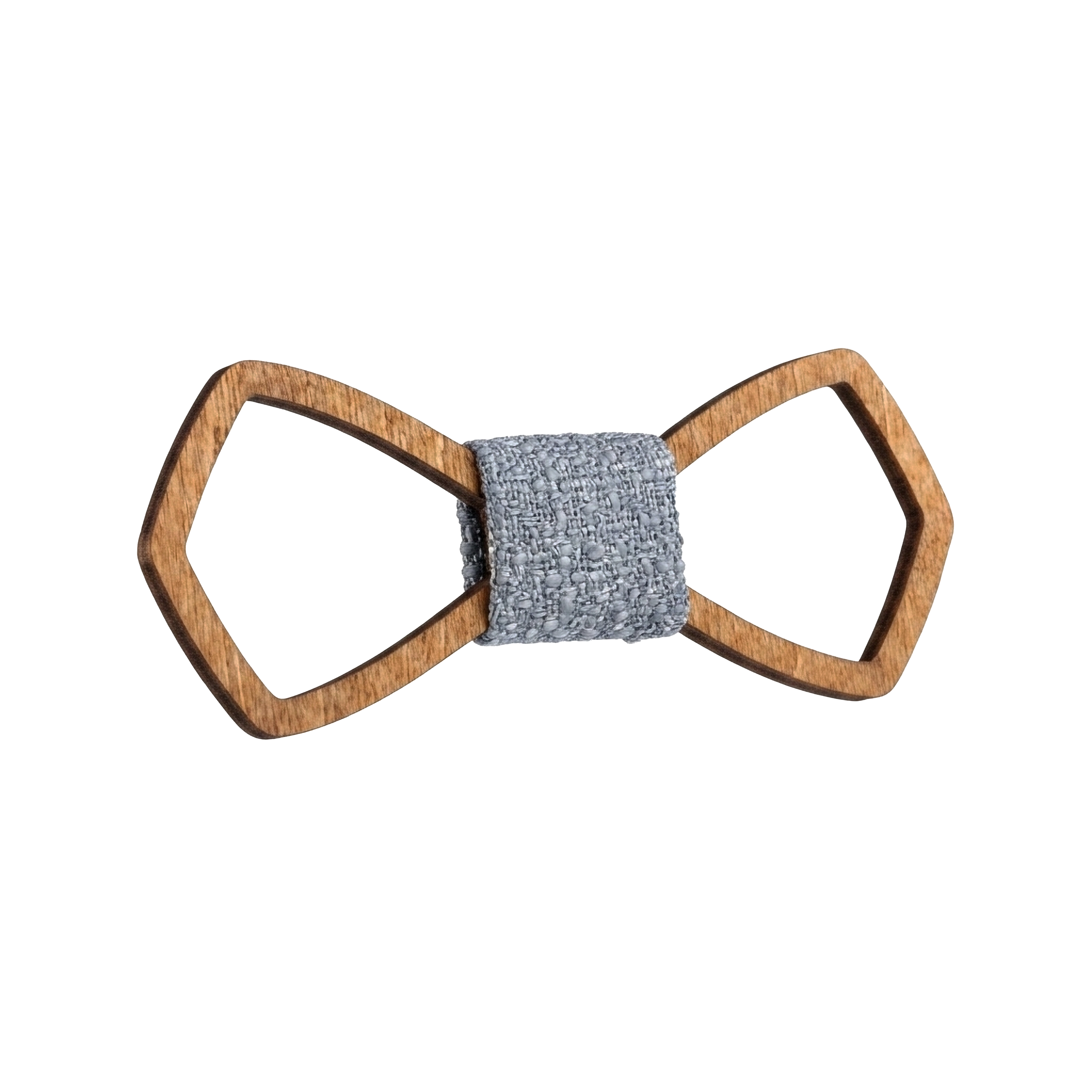 Angular Wooden Bow Tie (Golden Mahogany)