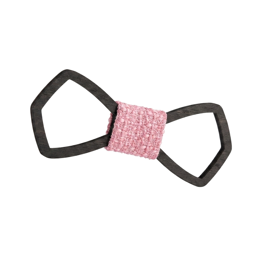 Angular Wooden Bow Tie (Ebony)