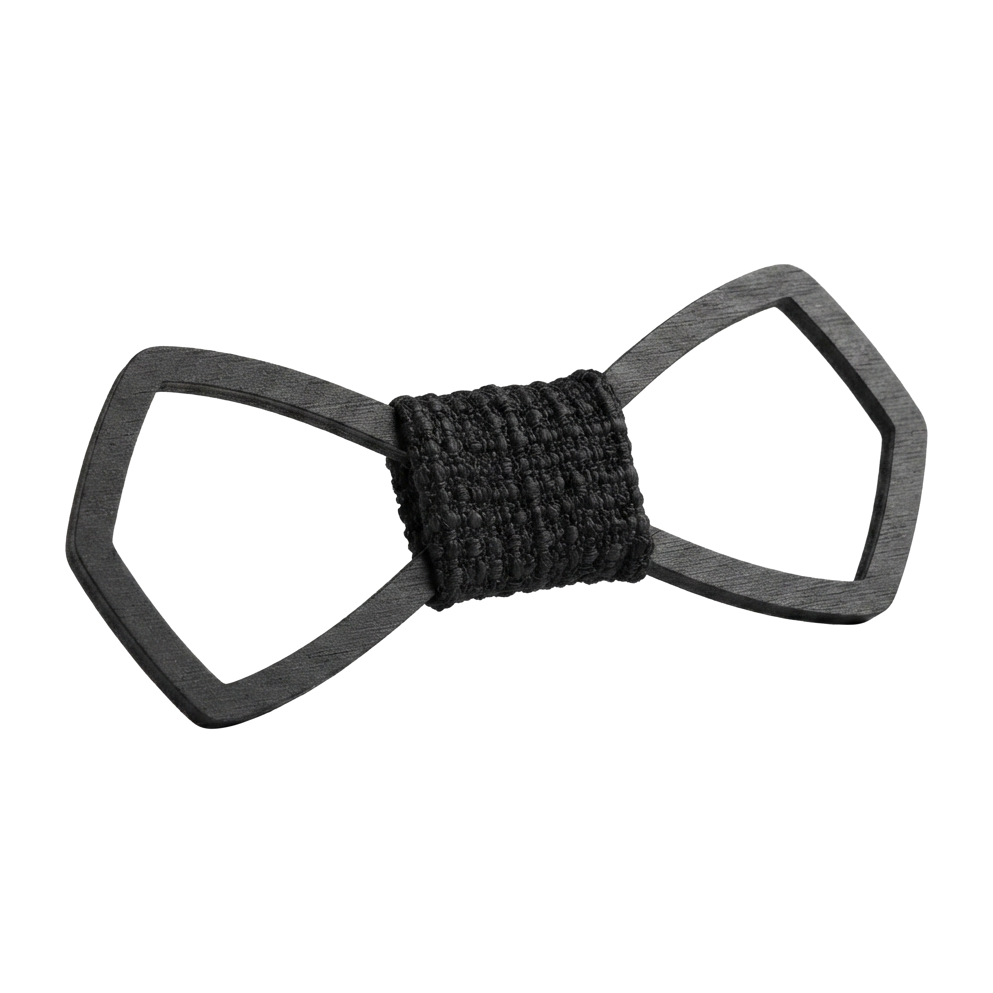 Angular Wooden Bow Tie (Ebony)