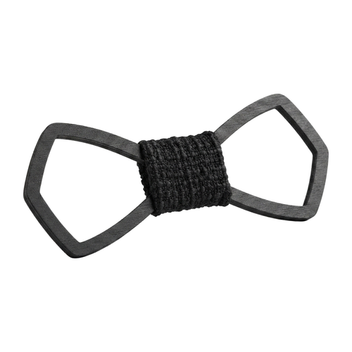 Angular Wooden Bow Tie (Ebony)