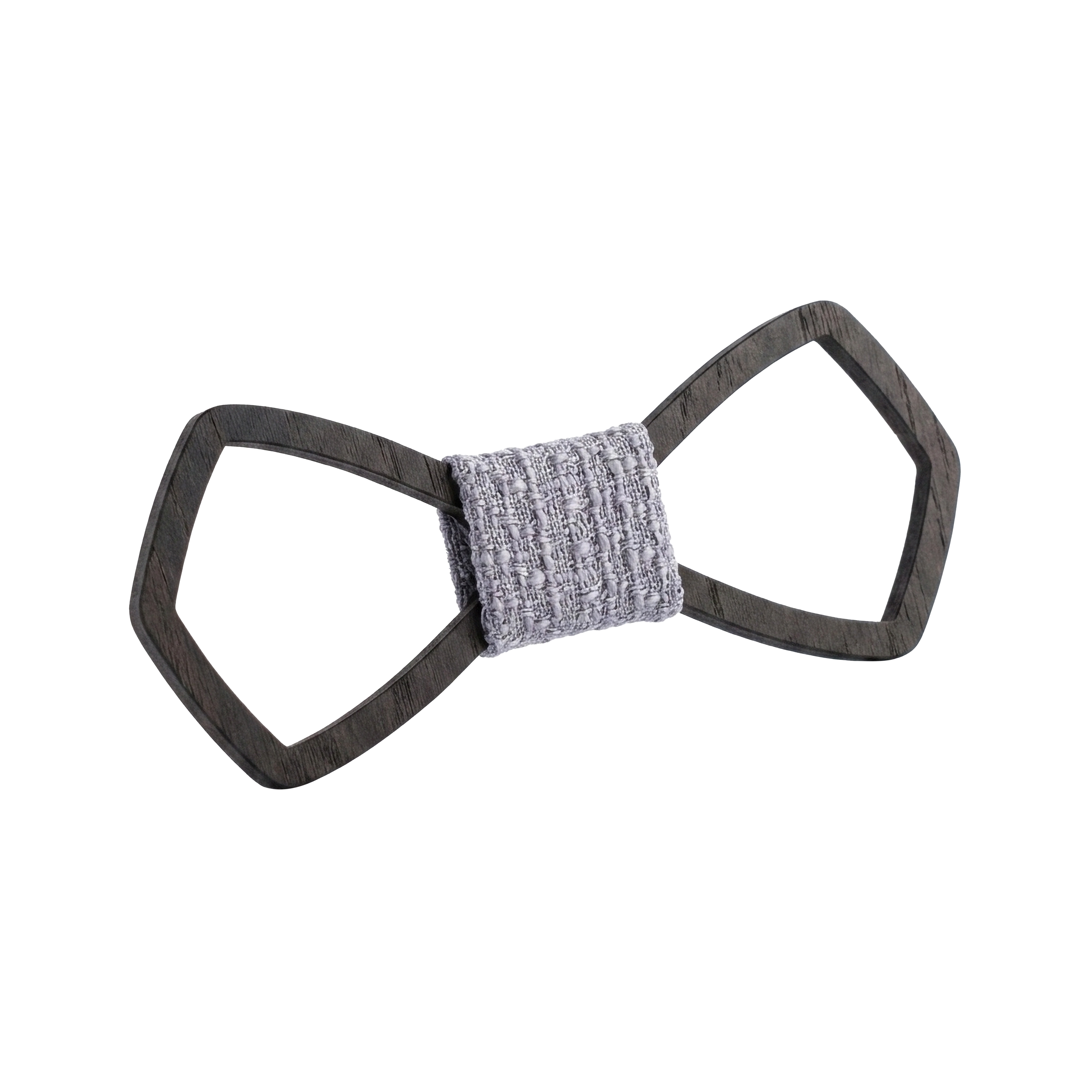 Angular Wooden Bow Tie (Ebony)
