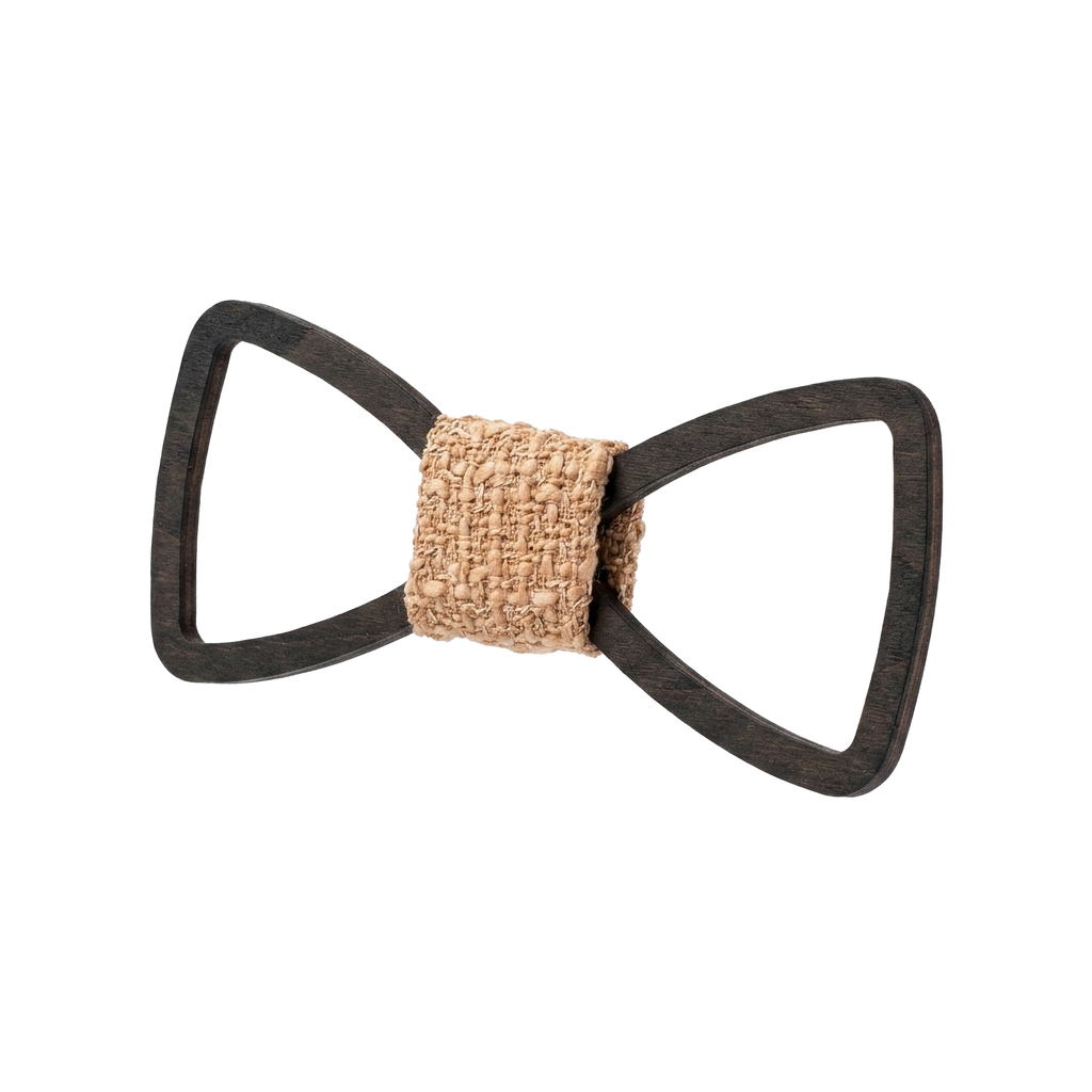 Outline Wooden Bow Tie (Ebony)
