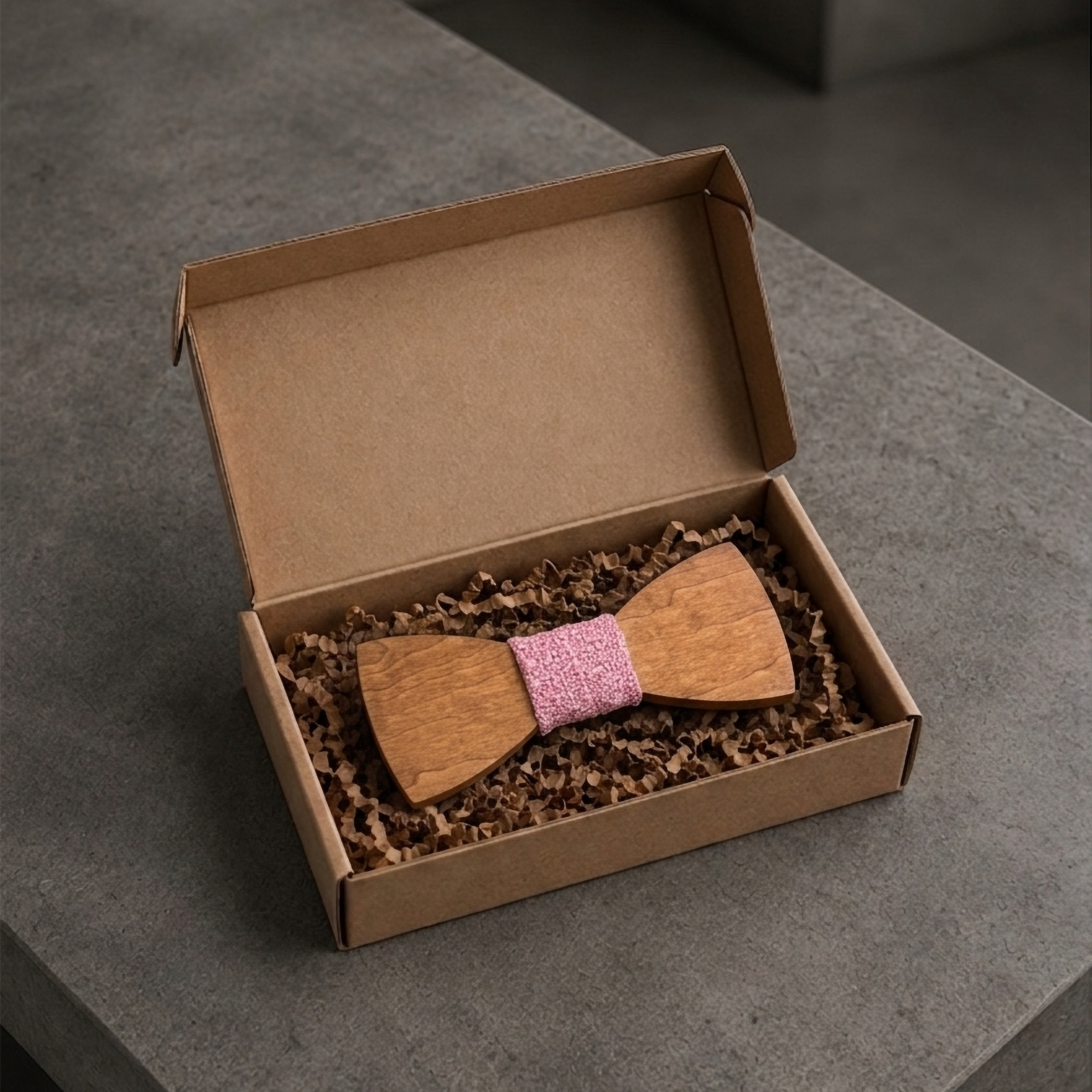 Classic Wooden Bow Tie (Golden Mahogany)